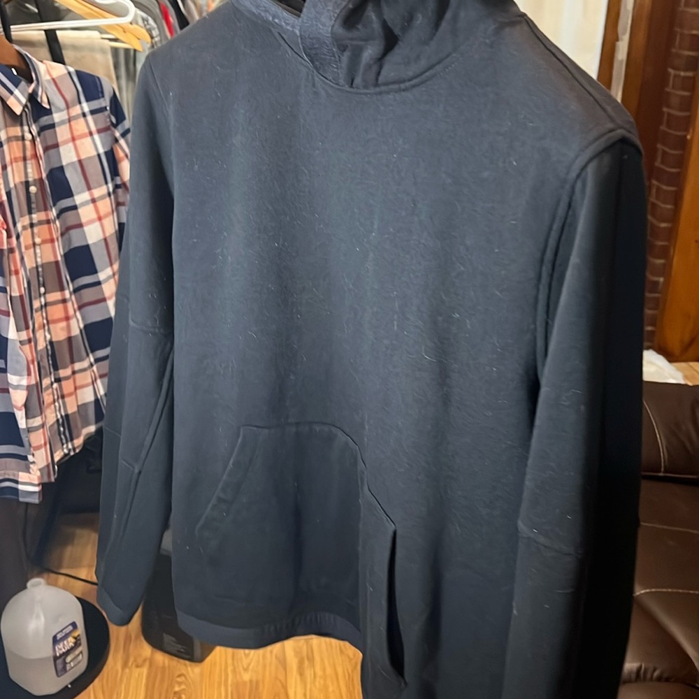 All Black NO LOGO Express Men Fitted Hoodie